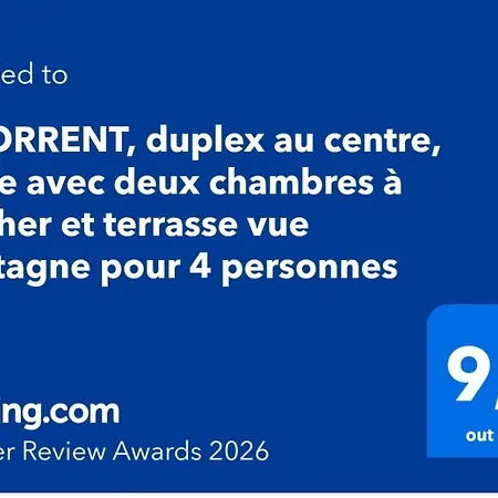 Le Torrent, Duplex Au Centre, Calme Avec Deux à Coucher Et Terrasse Vue Montagne Pour 4 Personnes Appartamento