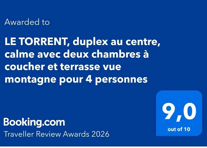 Le Torrent, Duplex Au Centre, Calme Avec Deux à Coucher Et Terrasse Vue Montagne Pour 4 Personnes Appartement